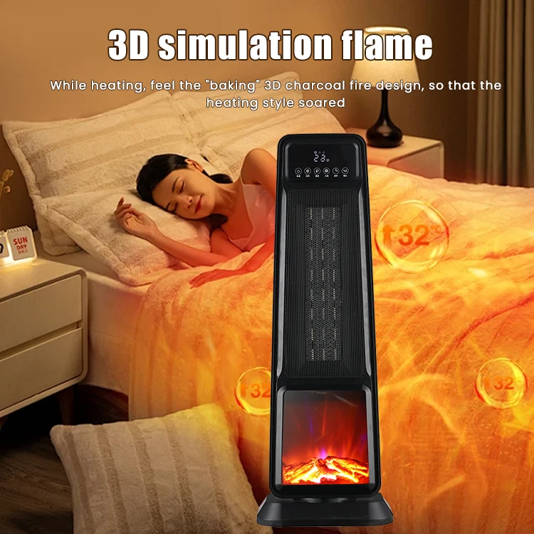 Hot Sale Winter Essential Heater Overheating Protection Flame Effect Space Room Electric Heater