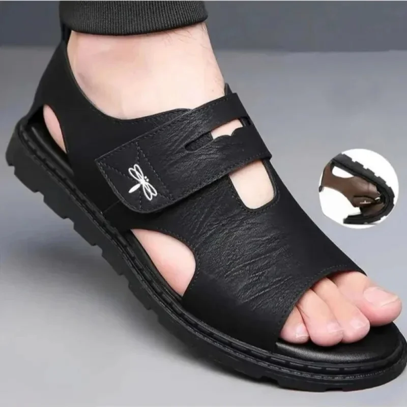 Men Shoes Breathable Mesh Sandals Soft Cushioned Sole Durable Non-Slip Outdoor Beach Walking Lightweight Summer Footwear Zapatos