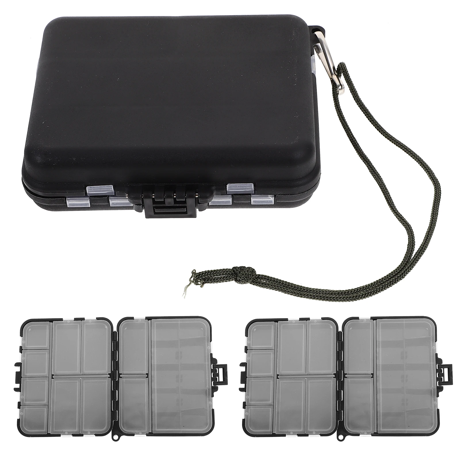 

3pcs Fishing Lures Storage Box PVC Durable Compact Portable Tackle Organizer Bait Container Keeper Accessories Tool