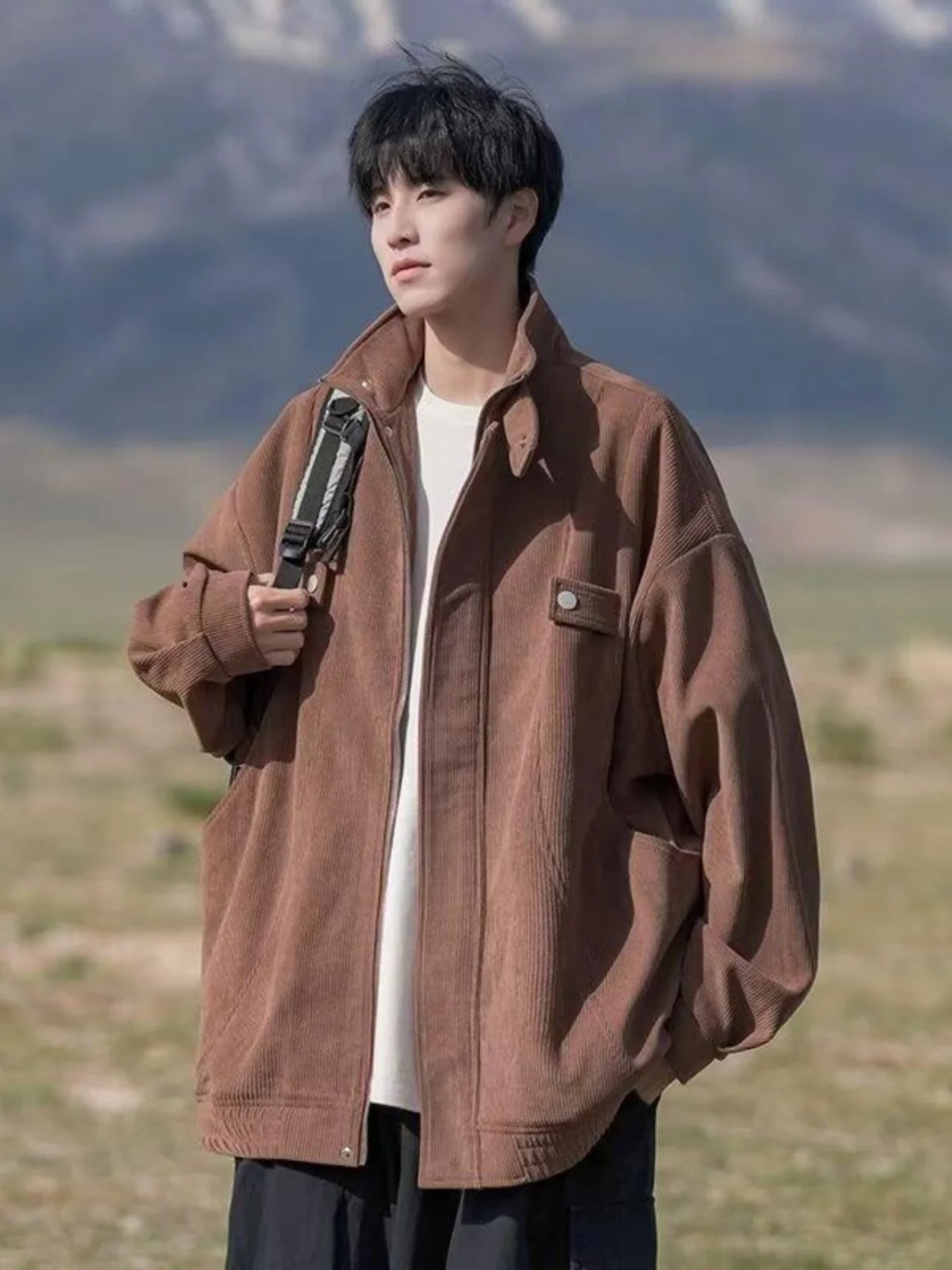 

Corduroy Jaet Men's Spring Autumn Hatl Casual High-End Cool Trendy Versatile Brand Jaet Teenagers Hong Kong Sle