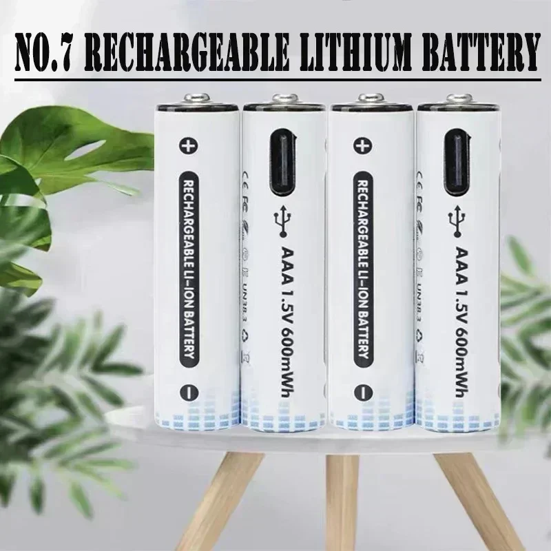 

1-10PCS AAA Battery 1.5V Lithium Rechargeable Batteries 600mWh Aaa Li-ion Battery for Clock Toys mouse Small Fan