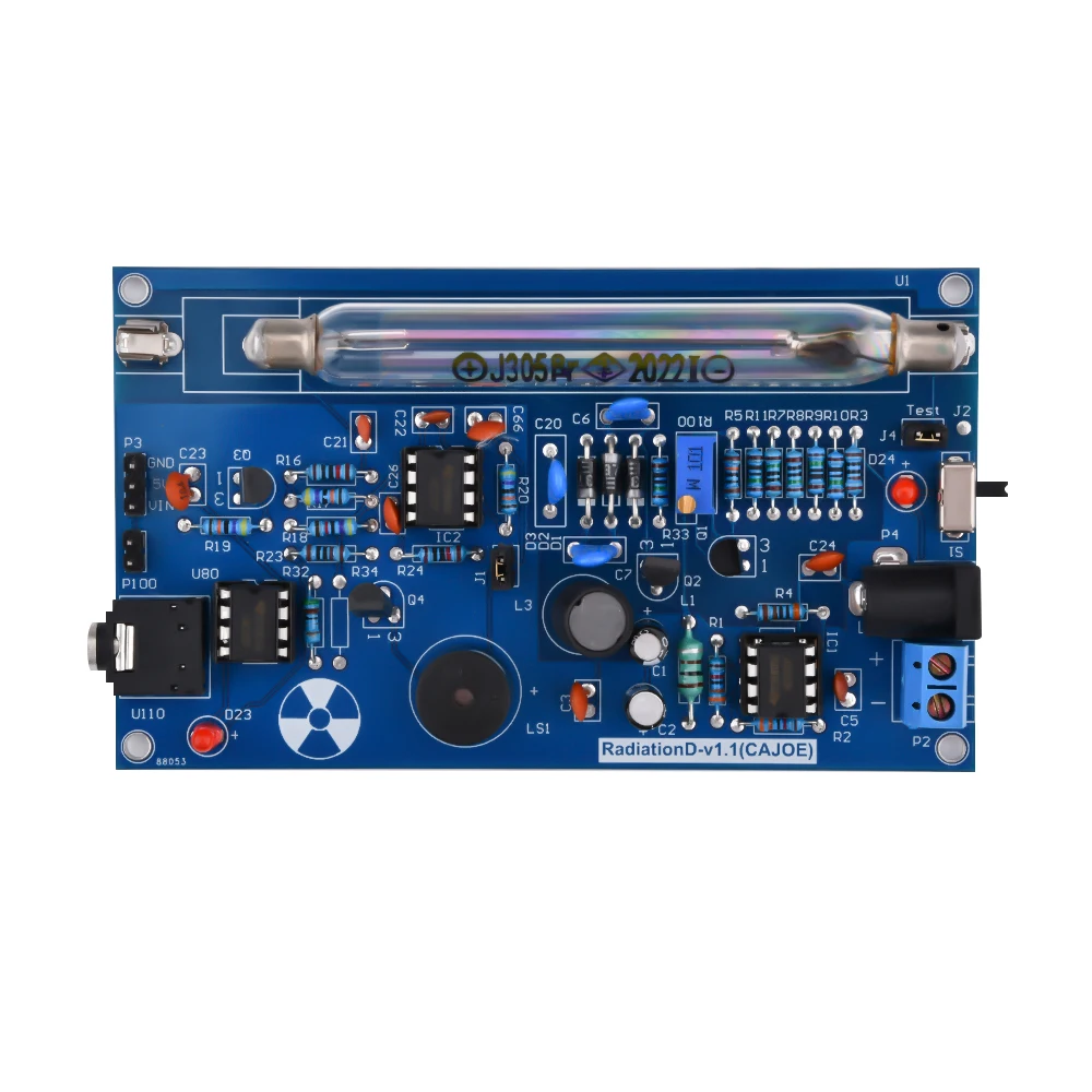 Imagem -05 - Diy Montado Geiger Contadores Kit Geiger Contador Módulo Miller Tubo gm Detector de Radiação Nuclear com Som Luz Alarme