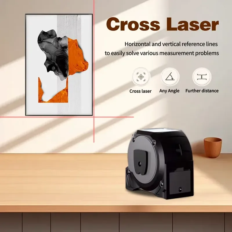 Lonnmeter 3 in 1 Multifunction Laser Tape Rangefinder Rechargeable 60m Tape Lcd Display Backlight Laser Distance Measure