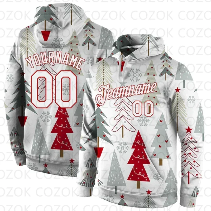 Customized Hoodie Christmas Tree pattern Jersey 3D Printed  Unisex Pullovers Hoodie Casual Sweatshirts