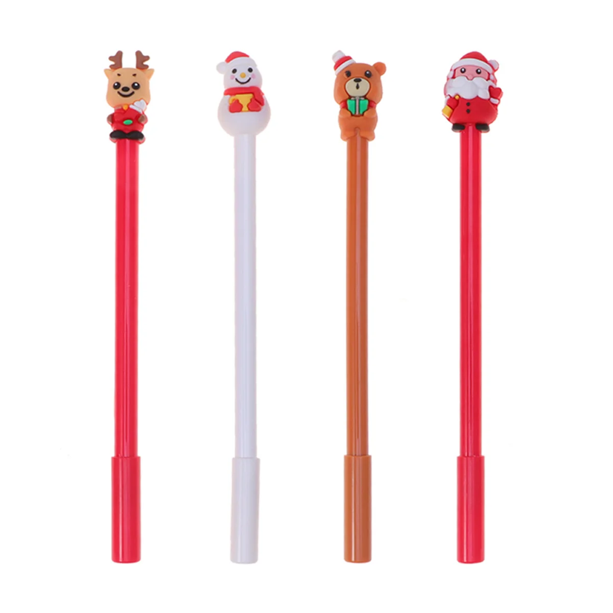 

4Pcs Creative Gift Pens Christmas Gel Pens Cartoon Elements Writing Drawing Stationery Xmas Party Kids School Supplies