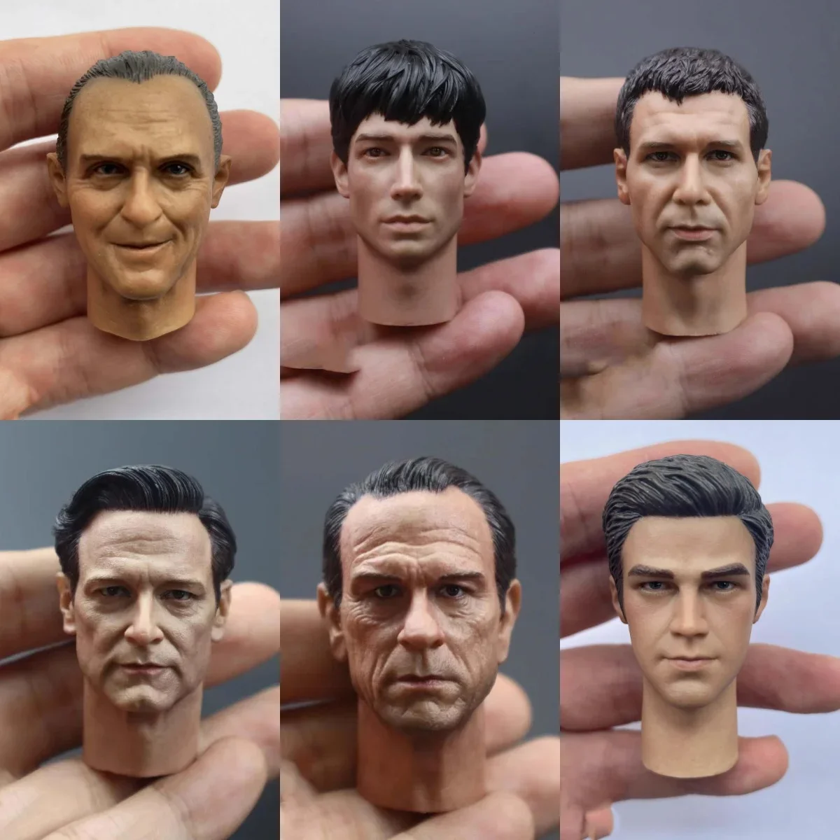 1/6 Scale Singer Head Played American Actor Handsome Guy Head Sculpt Model Toy for 12in Male Soldier Body Figure Toys