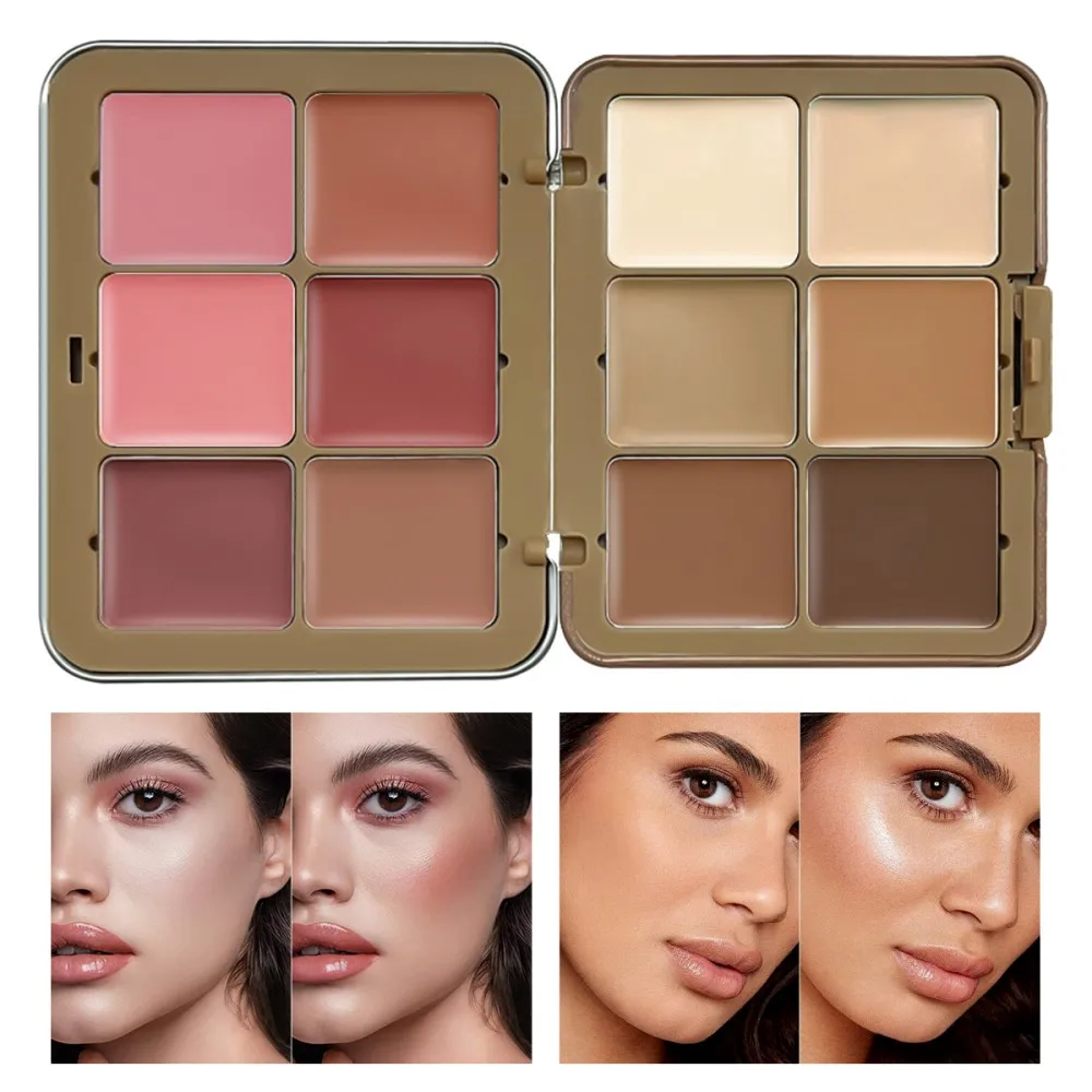 12色コンシーラーパレットは、目の周りや顔の黒いクマをプロフェッショナルにカバーします。