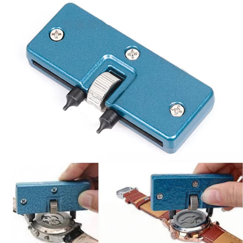 1 Stück verstellbarer Uhrenöffner, Werkzeug zum Öffnen und Schließen von Gehäusedeckeln, Schraubenschlüssel, Reparaturset, Werkzeug zum Entfernen von Uhrenbatterien.