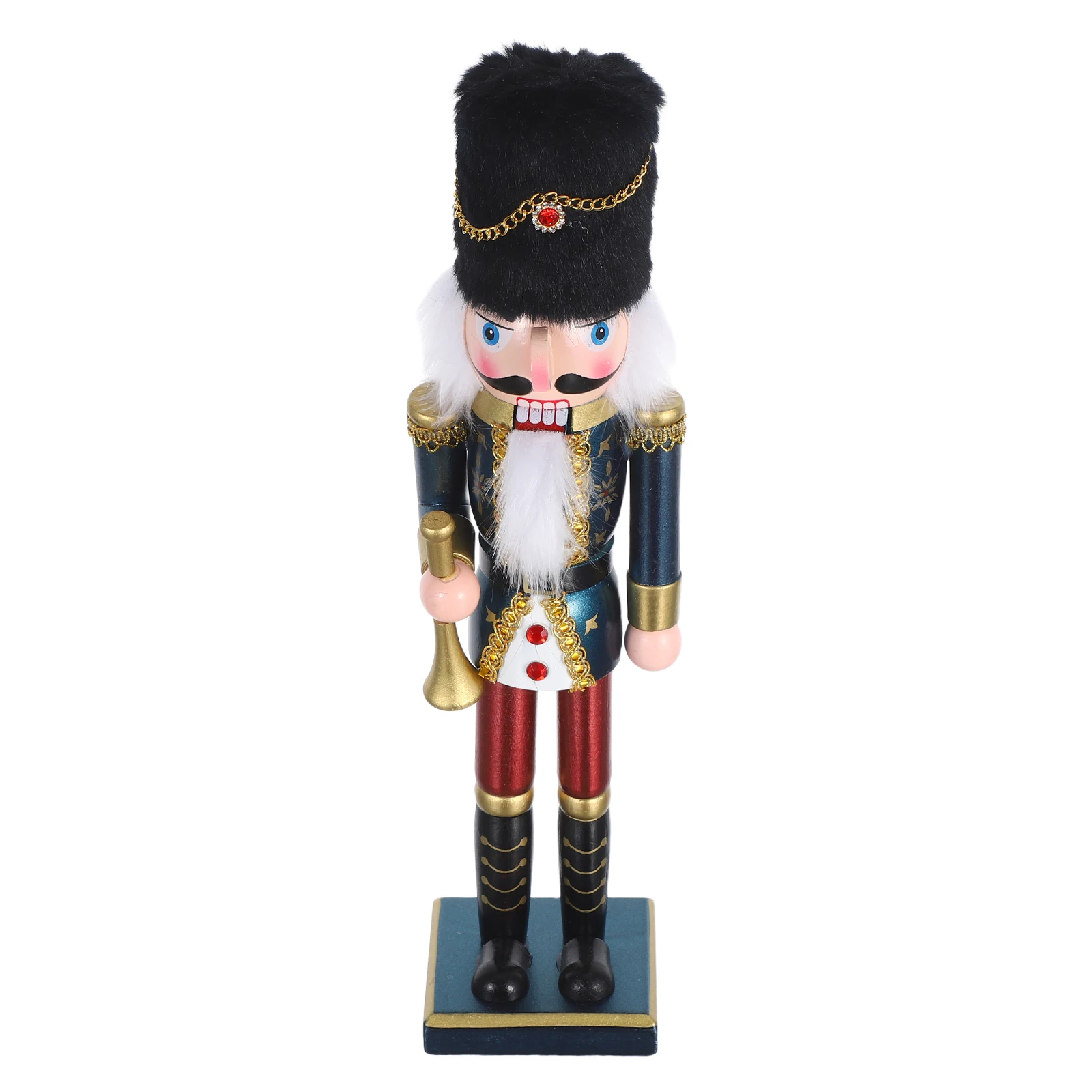 

Christmas Decorations Nutcracker Art Crafts King Holiday Wooden Lotus Tree Handmade