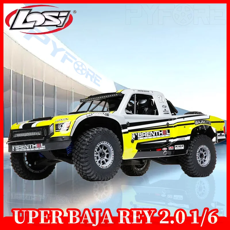 LOSI 1/6 SUPER BAJA REY 2.0 4WD RTR Caminhão Elétrico Brushless RC Deserto com Sistema AVC LOS05021T1 LOS05021T2