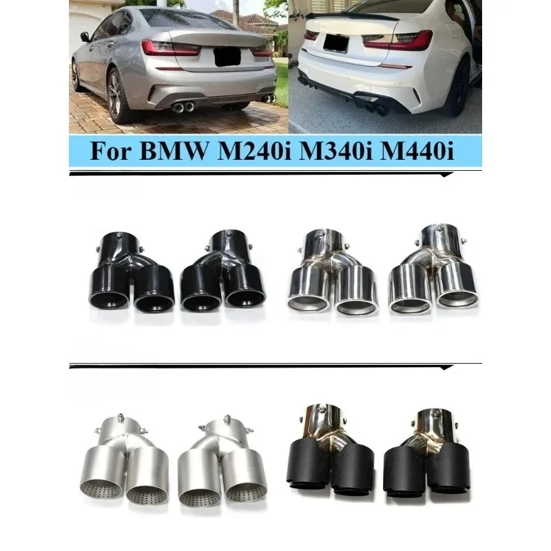 

For BMW M240i M340i M440i Quad Exhaust Muffler Tip Tail Pipe Cover Modified Rear Decorative Accessory for Car Styling Upgrade