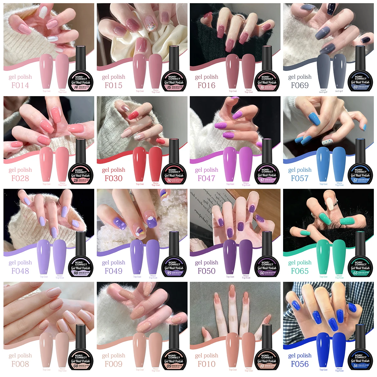 

0.27 oz Neon Fluorescent Gel Nail Polish - Unscented Semi-Permanent Soak-Off/LED Gel Varnish in a Variety of Vivid Colors for Ma