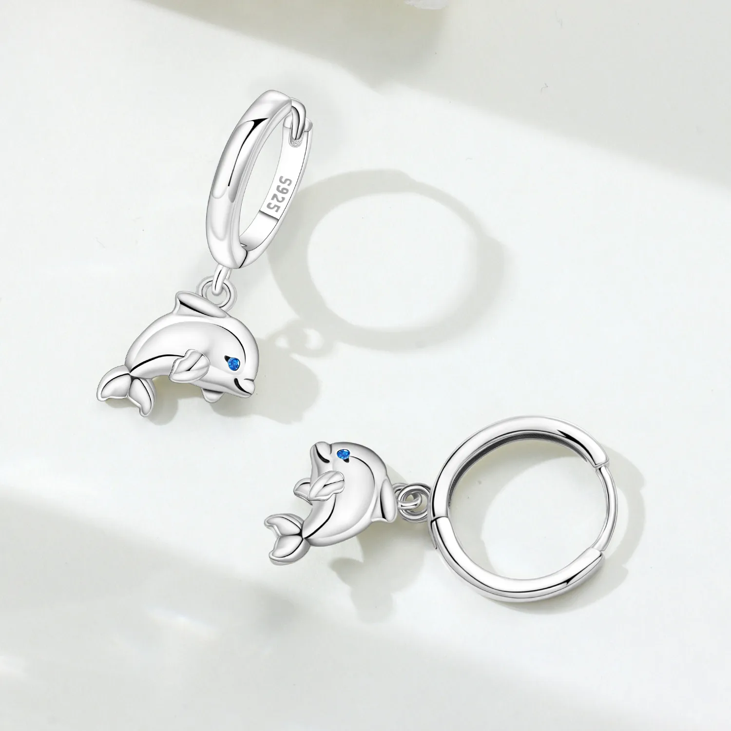 

PANPOKI 925 Sterling Silver Dolphin Marine Animal Drop Earrings Women Earrings Charm Fashion Versatile Party Jewelry Gifts