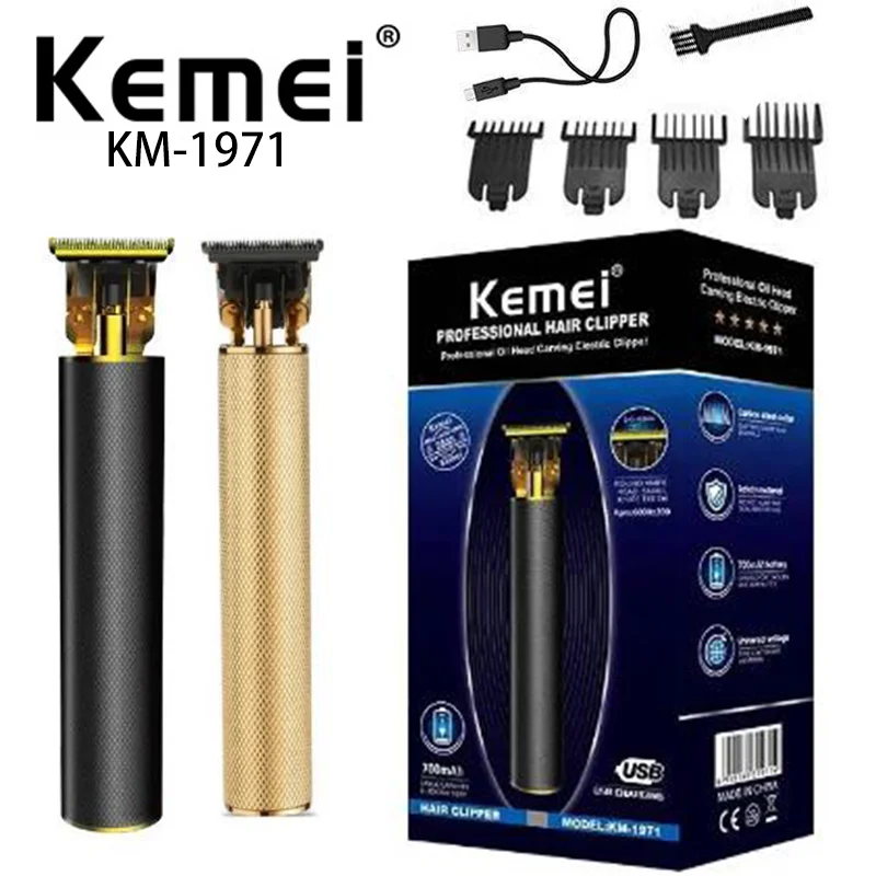 

Kemei Rechargeable Electric Hair Clipper KM-1971 Manufacturer Wholesale Cordless Trimmer Barber Carving Trimmer