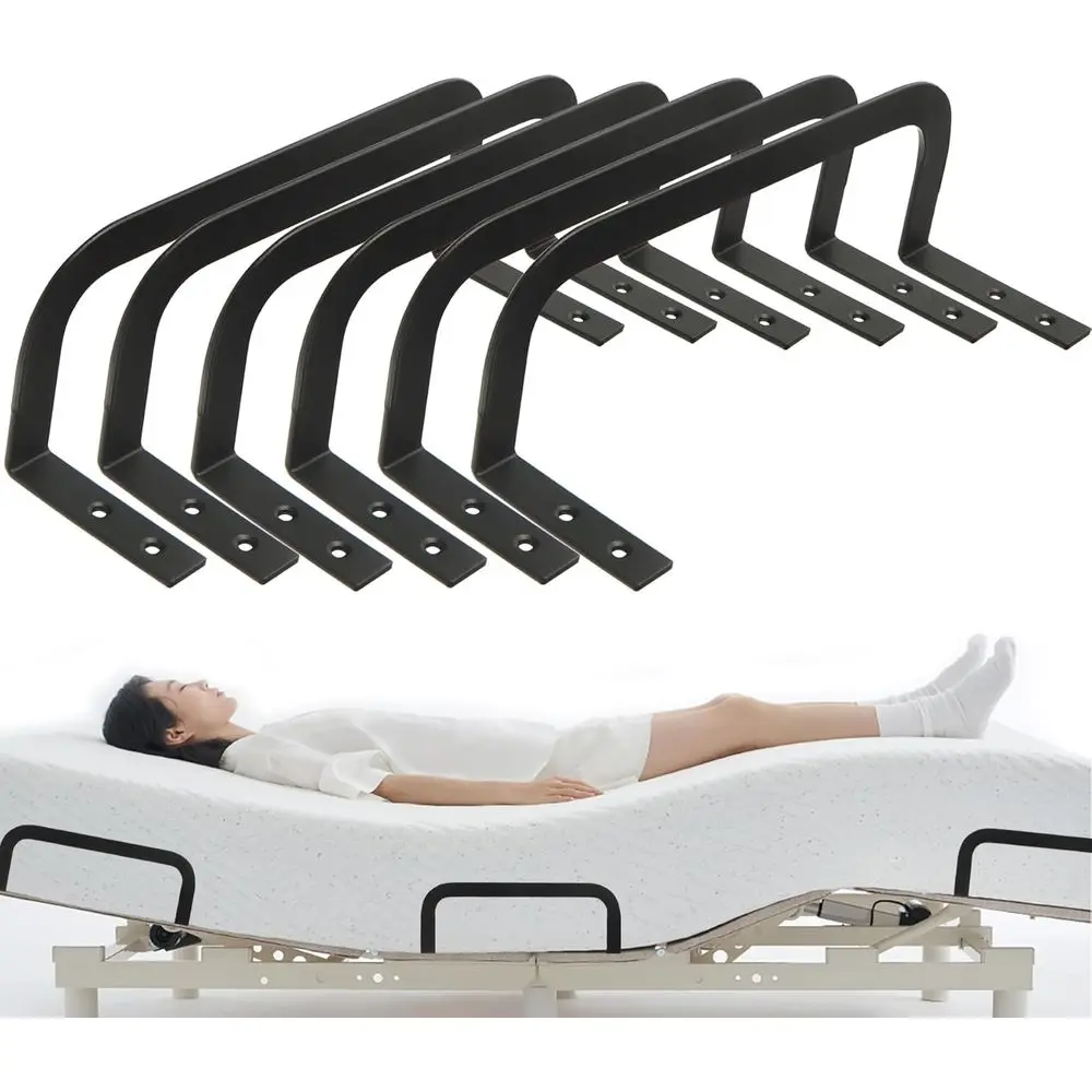 

Universal 6-Piece Bed Bracket Holder Set for Sliding and Platform Beds, Adjustable and RV Mattresses, with Mattress Slide Stoppe