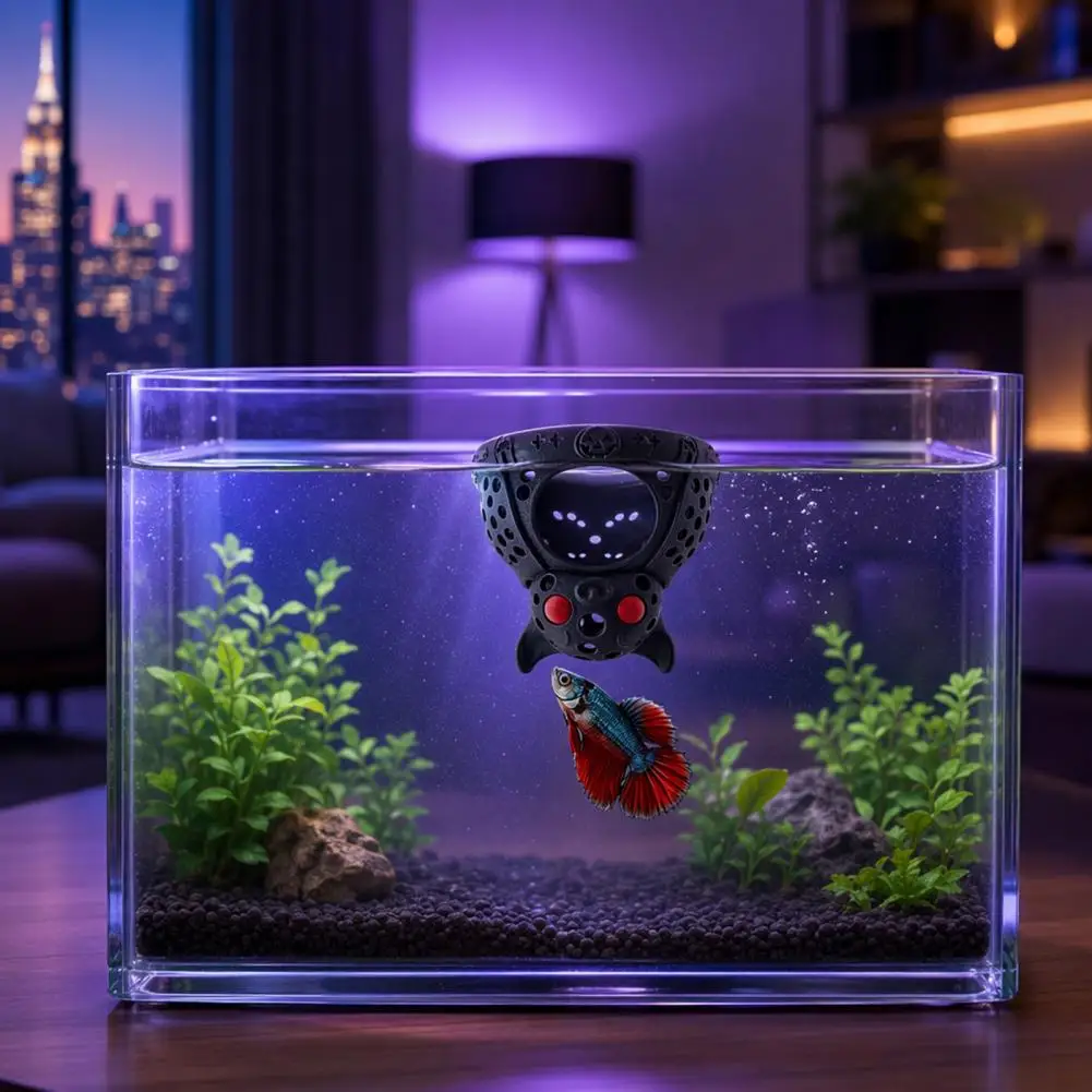 Shrimp Shelter Halloween Aquarium Hideout Cave Floating Bat Betta Hammock Spot Ghost Fish Tank Decoration for Shrimp for Shrimp