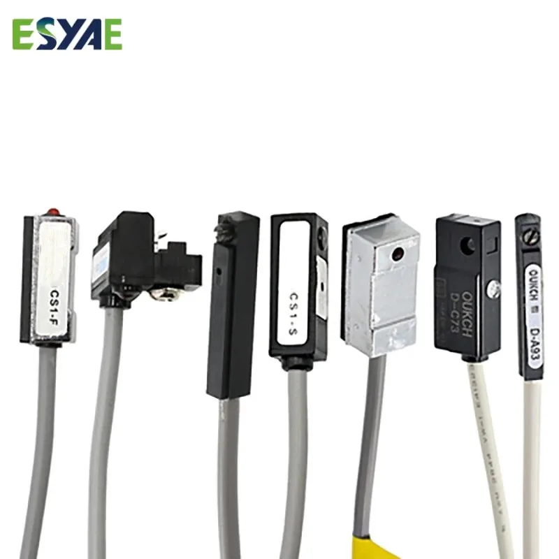 Cilindro neumático de aire Sensor de interruptor de láminas magnético D-A93 Z73 C73 A54 CS1-G J DMS-H U F SMC tamaño D-M9N D-M9NV D-M9PV M9BV