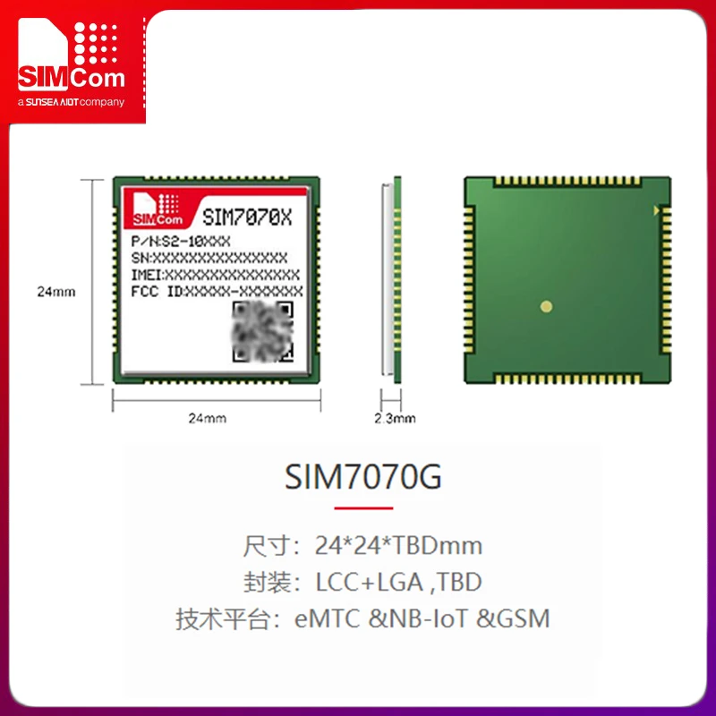 SIMCom core Modulo SIM7070G a bassa potenza Modulo di comunicazione CAT-M1/NB Riduzione dei costi SIM7000G