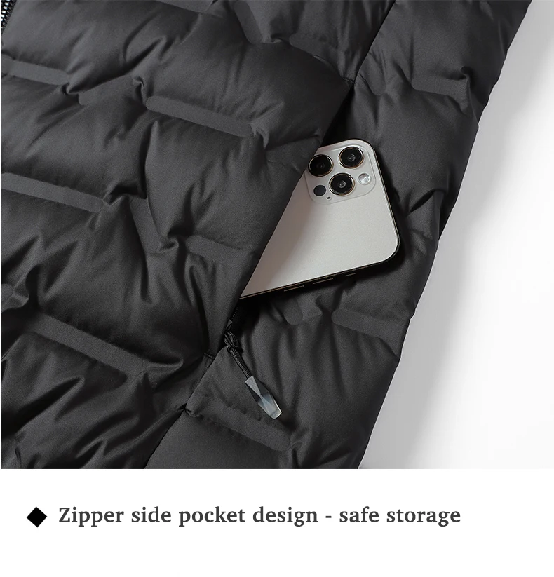 EUMERGX Herren Daunenjacke Winter Warme Entendaunen Leichte Polsterjacke Camping Klettern Trekking Graphen-Futter Mantel – Detail 25