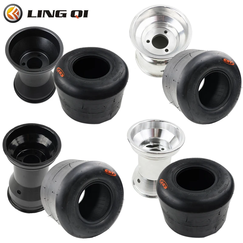 

LINGQI Universal 5 Inch 210mm Replacement Tire and Rim Fit For Go Kart ATV Quadricycle Scooter Buggy Quad Bike