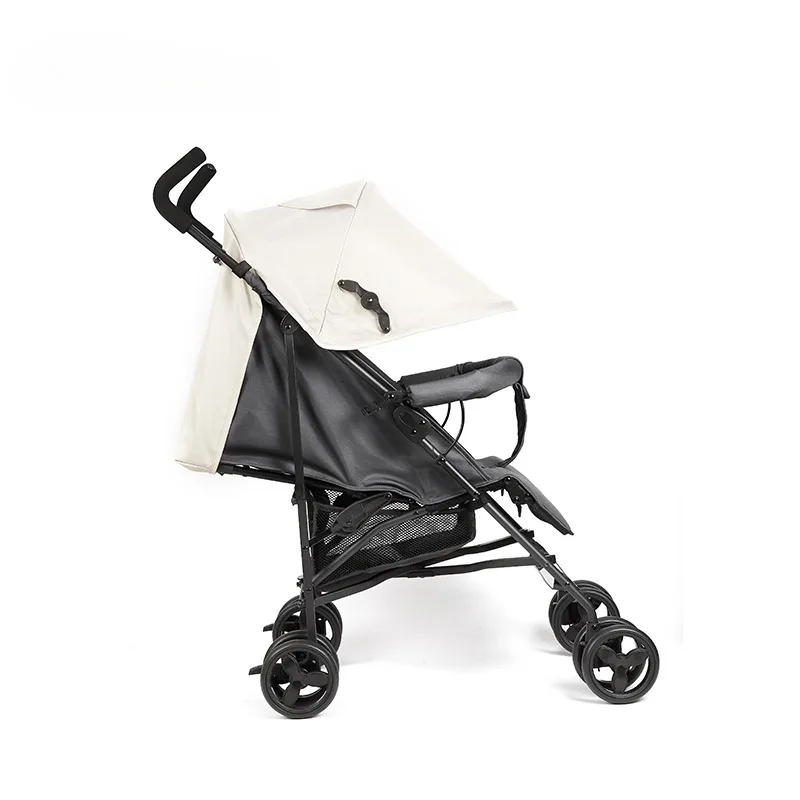 Baby Stroller Portable Folding can Sit and Lie Down Children's Four-Wheeled Stroller One Button to Close the Stroller