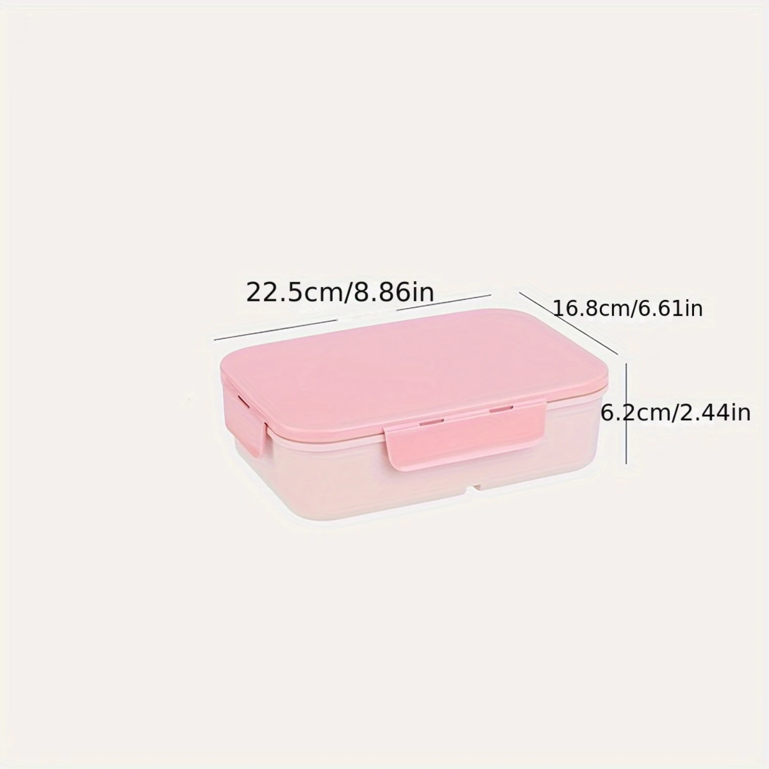 1pc Bento Box With Cutlery, Flap Divided Lunch Box, Microwaveable Bento Box, Sealed Leak-proof Lunch Box