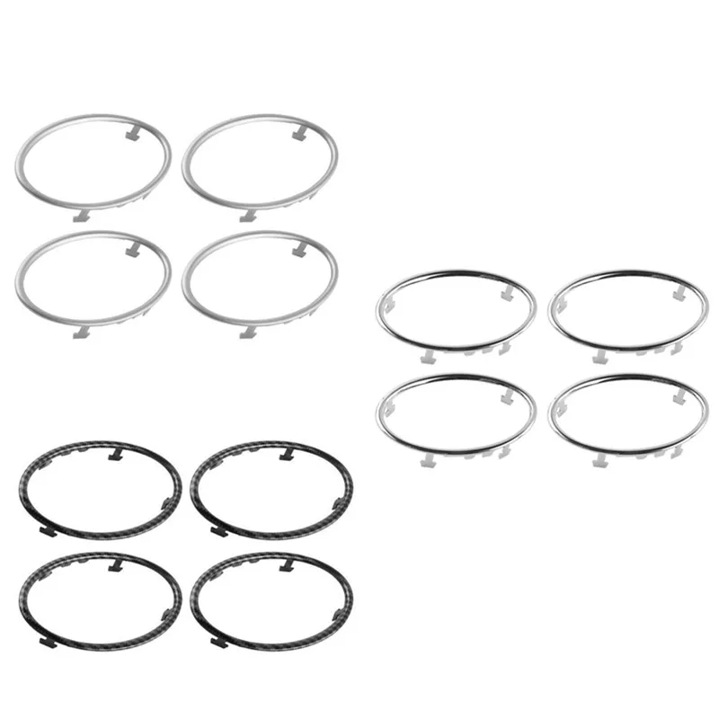 

Fox Air Outlet Bright Circle Set of 4 Air Conditioning Trim Outlet Adornment Stickers for Focus 2 MK2 2009-2013 Car Upgrades