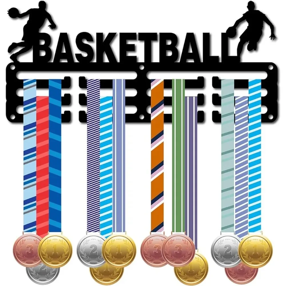 

Basketball Medal Holder Medal Hanger Display Rack Sports Metal Hanging Awards Iron Small Mount Decor Awards for Wall Home Badge