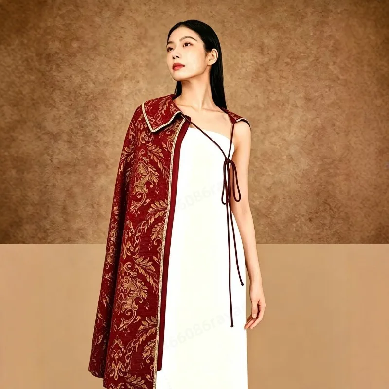 Renaissance Tudor Noble Half Shoulder Cape Medieval King Cloak for LARP Halloween Cosplay Costume