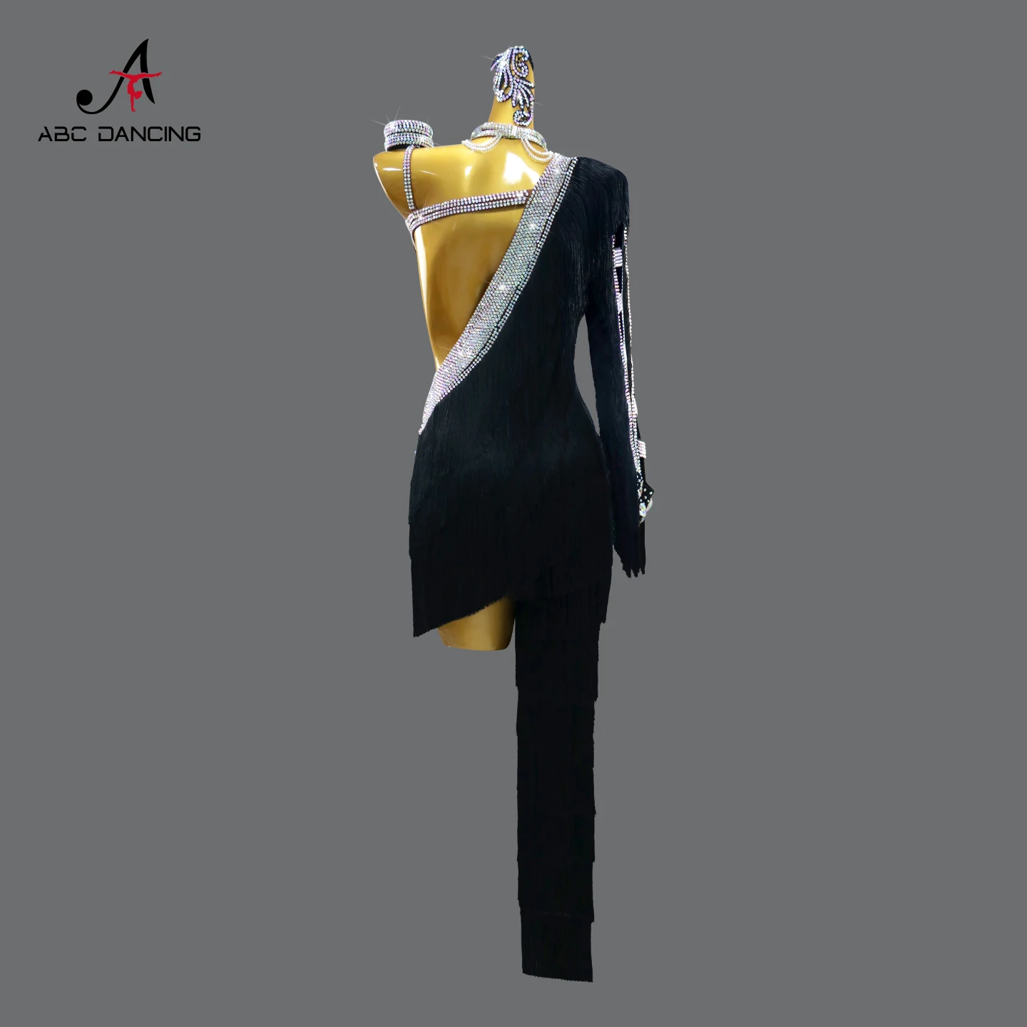 Traje de Baile para Mujer, Vestido de Salón de Baile, Disfraz Latino para Niñas, Ropa de Fiesta, Ropa de Baile con Flecos, Falda Larga de Noche, Conjuntos de Gala