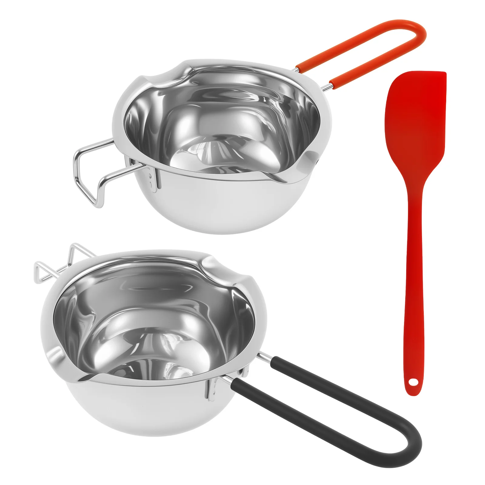 

2 шт., 480 мл, двойной котел из нержавеющей стали, двойной котел с термостойкой ручкой, долговечная плавильная чаша для плавления