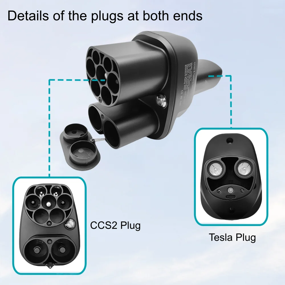 CCS2 إلى تسلا محول شاحن EV 250A CCS2 كومبو لمحول تسلا لشاحن السيارة CCS2 ل تسلا نموذج 3/Y/X/S/Cybertruck/ #5