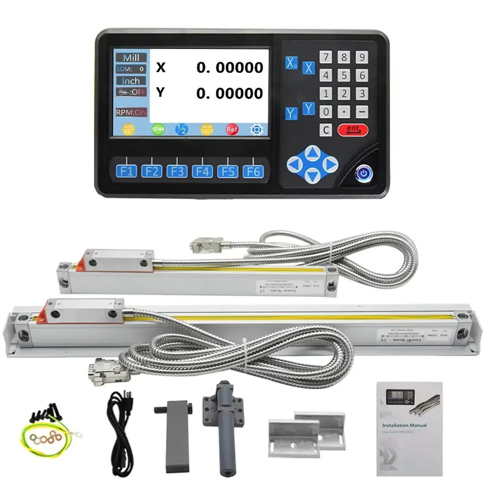 2026 2 Axis Digital Readout DRO System Linear Glass Scale Encoder IP55  for Lathe MILLING Milling Machine CNC 5um 1um