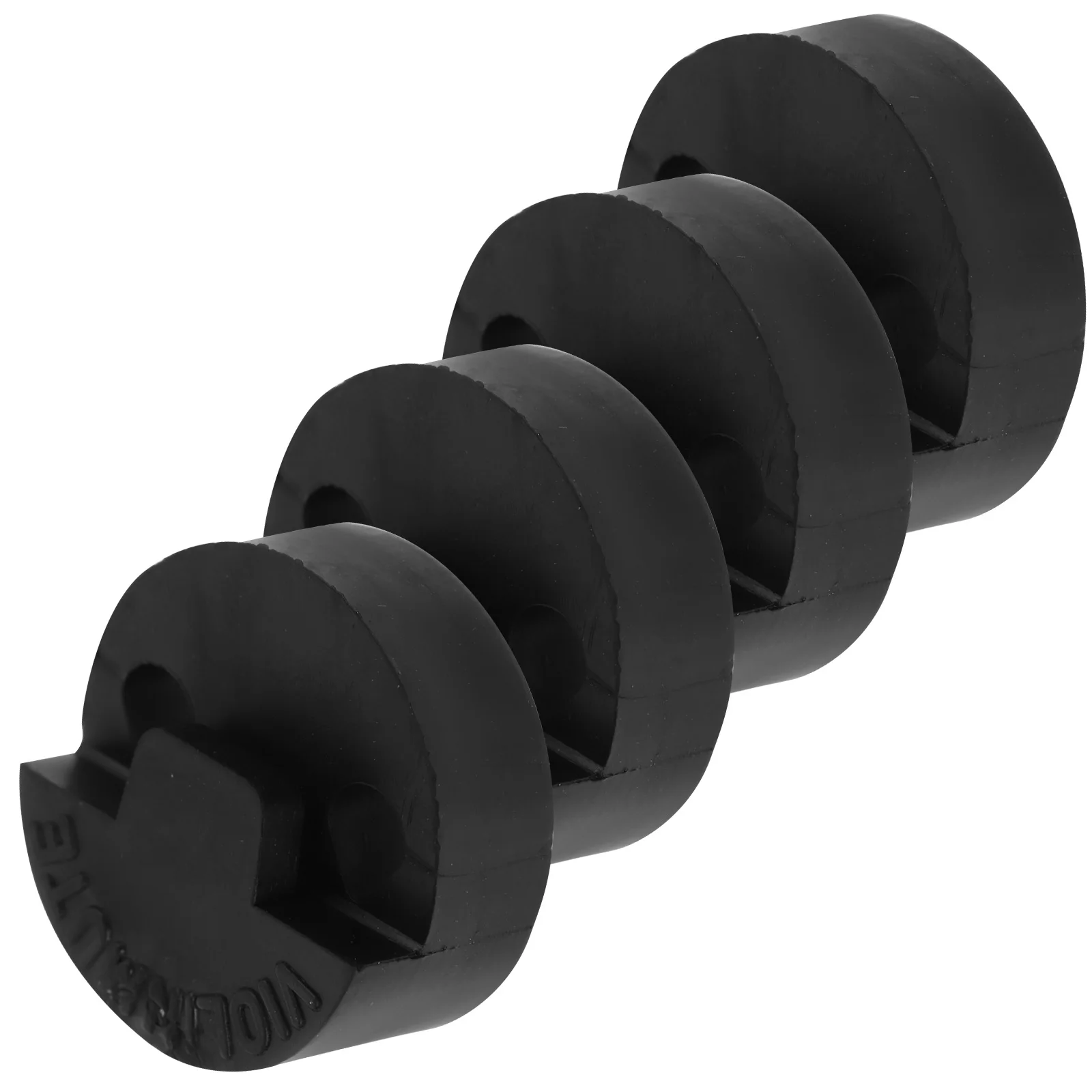 

4 Pcs Violin Mute Round Rubber Sound Dampener for Quiet Practice Viola Accessories Black Color Easy Replacement