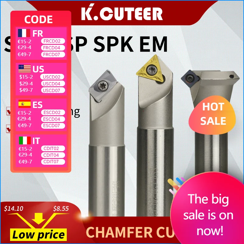 

300R SSK 400R SSK SSP11/16 SPK EM45 CNC Milling Machine Lathe Chamfering cutter Burr Knife APMT/SDMB/TCMT/SPMW Carbide Inserts