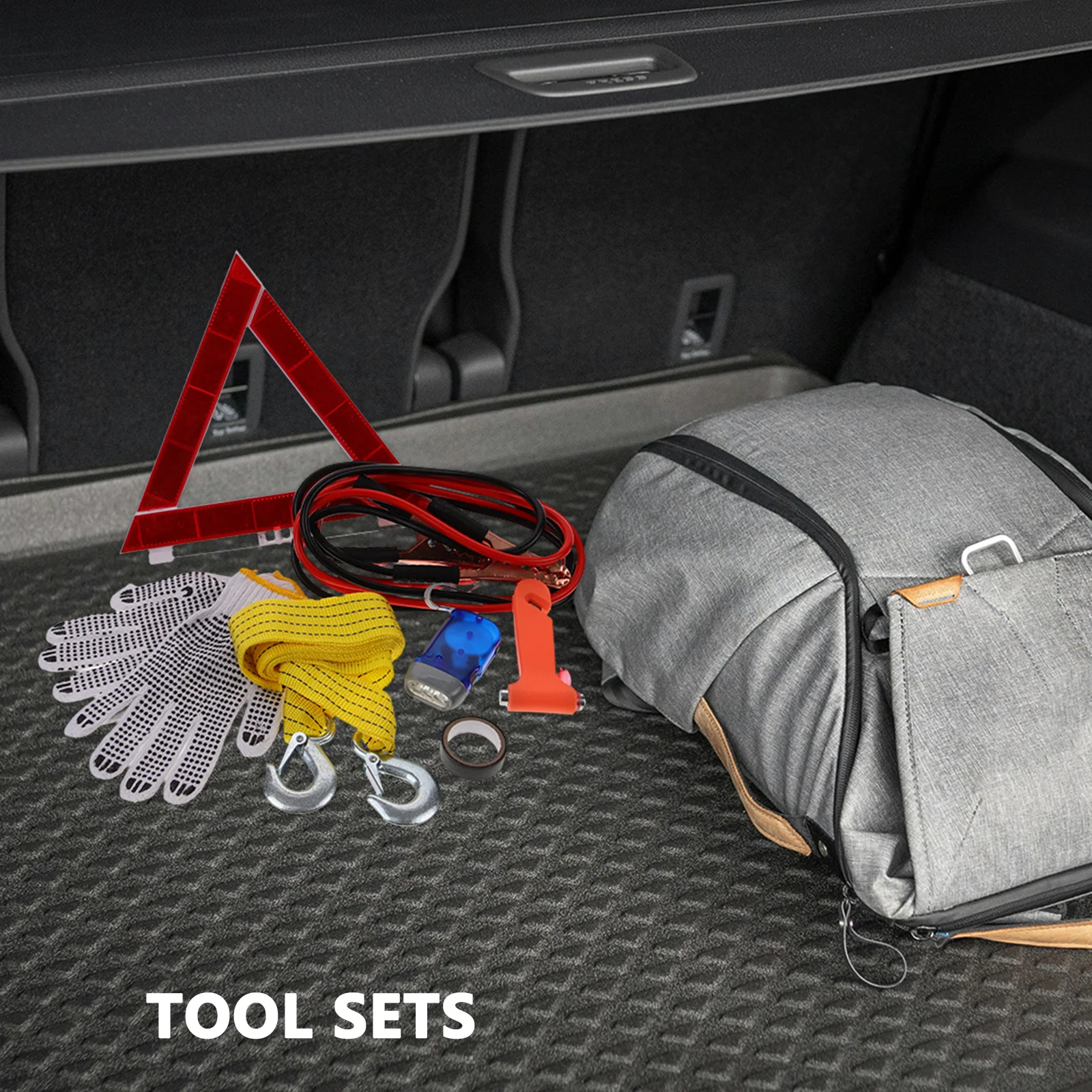 

1 set 1 Set Emergency Tool Kit For Car Multi-Functional Automotive Roadside Assistance Vehicle Tool Set Car Safety Inspection