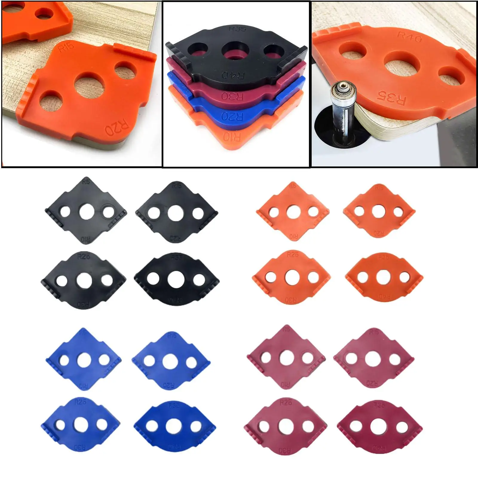 Szablon Jig Router, Quick Jig do obróbki drewna, narożniki R5 R15 R25