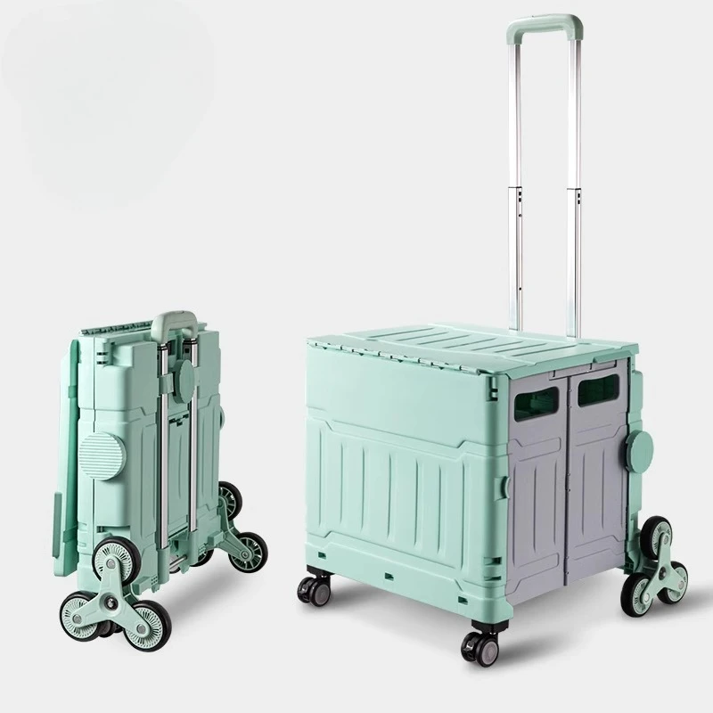 

Folding shopping cart Supermarket Household climbing stairs to buy vegetables Small pull cart Hand pull cart Outdoor camping Pi