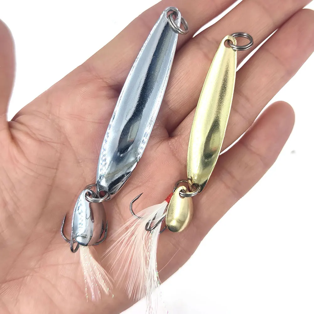 10-pieces Fishing Spoon 5g/7g/10g/13g Metal Spinners Bait Gold Silver Spinning Spoons Hard Baits Bass Fishing Lure