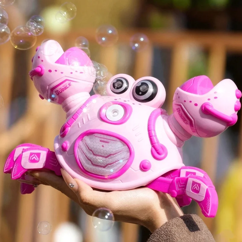 New JJRC 2.4G Remote Control Crab 360° Rotating Bubble Machine One-Button Spray With Music And Colorful Light Electric Model Toy