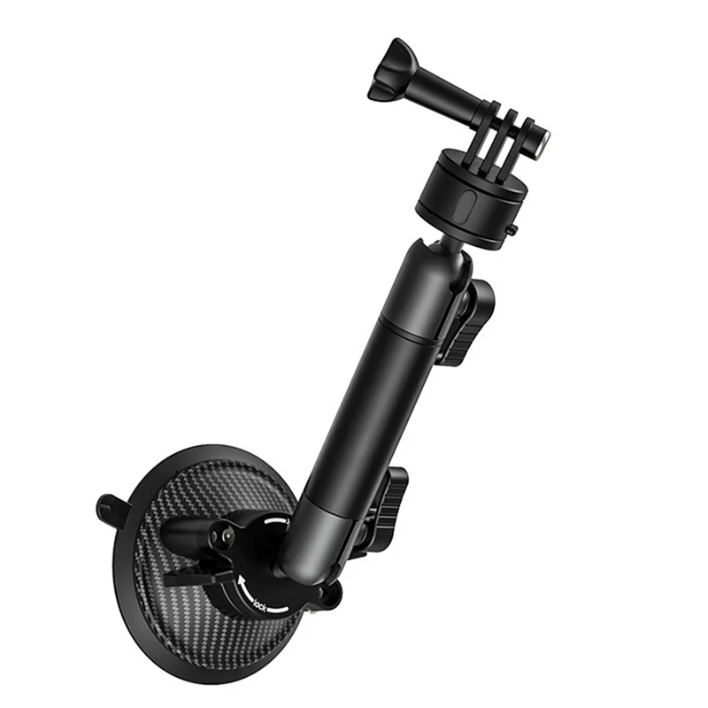 Best-Go-Quick II Action Camera الهاتف الذكي، حامل كوب شفط، برغي 1/4 بوصة، 360 درجة °   رأس كروي لحامل الهاتف للسيارة Gopro Insta360