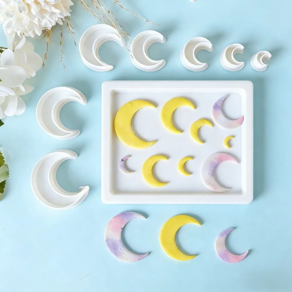 7-teiliges Mond-Polymer-Clay-Ausstecher-Set – DIY-Tonwerkzeuge für Anfänger & Bastler – Schmuckanhänger & Harz-Bastelset