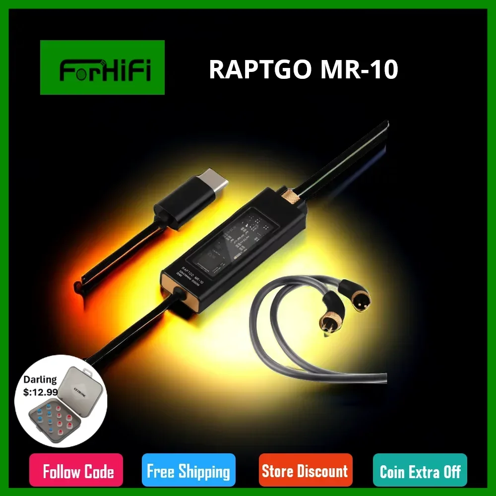 

RAPTGO MR-10 TYPE-C 0.78mm/2PIN Audio Decoding Headphone Cable Advanced Five-Axis CNC Technology Two Cirrus Logic flagship DACS