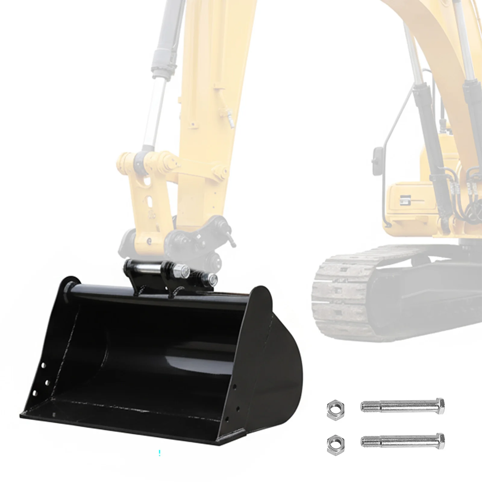 

Flat Tooth Backhoe Buckets Attachment with Pins Hydraulic Cylinder Tilting Bucket for Small Excavators