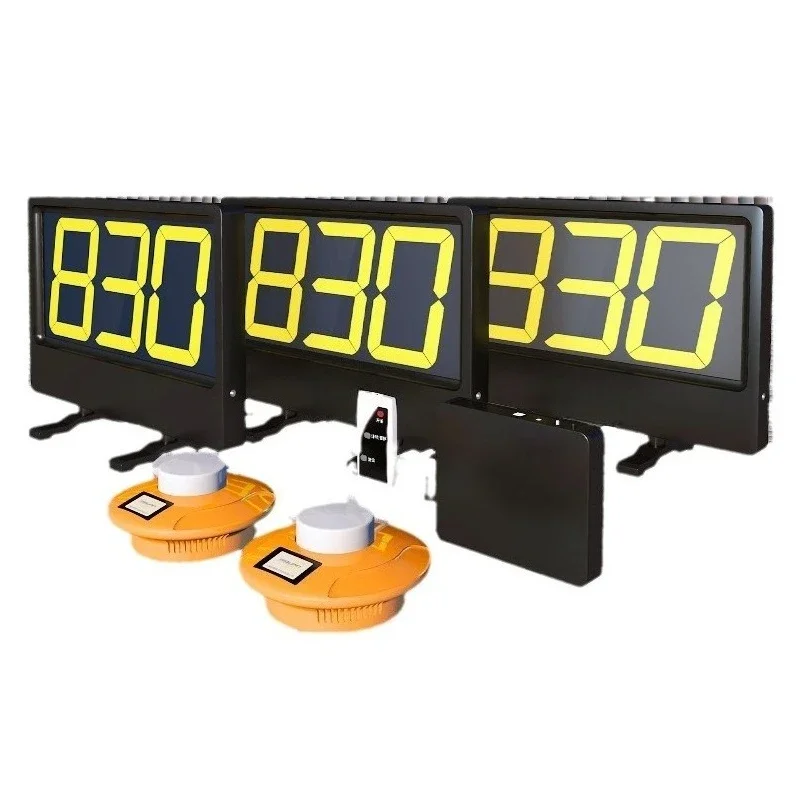 Knowledge contest, wireless computer software scoring and timing, competition hand press answering device