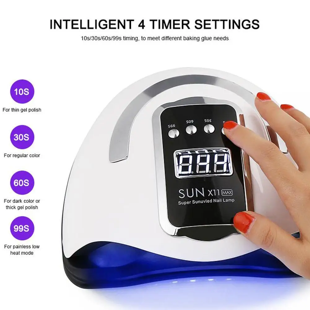 Professional Nail Drying Lamp For Manicure 280W Nails Gel Polish Drying Machine With Auto Sensor UV LED Nail Lamp F0H5