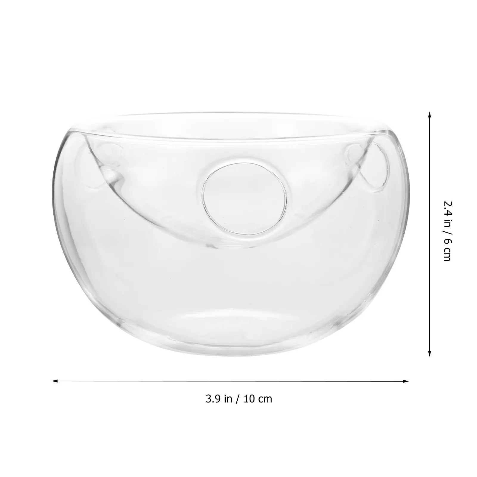 1Pcs High Borosilicate Glass Dry Ice Salad Bowl Transparent Elegant Food Holder for Weddings Parties Poolside Catering Events