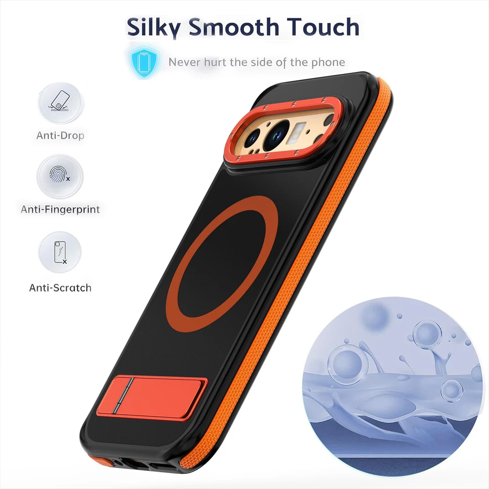 Magnetic Matte Phone Case For Google Pixel 9 Pro 9ProXL For Magsafe Wireless Charging Armor Protection Shockproof Cover