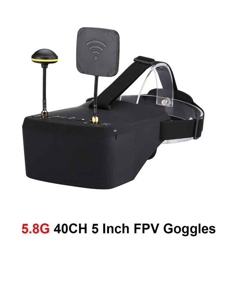 EV800D 5,8G 40CH 5 Zoll Headset HD DVR Diversity FPV-Brille für RC FPV-Drohnen