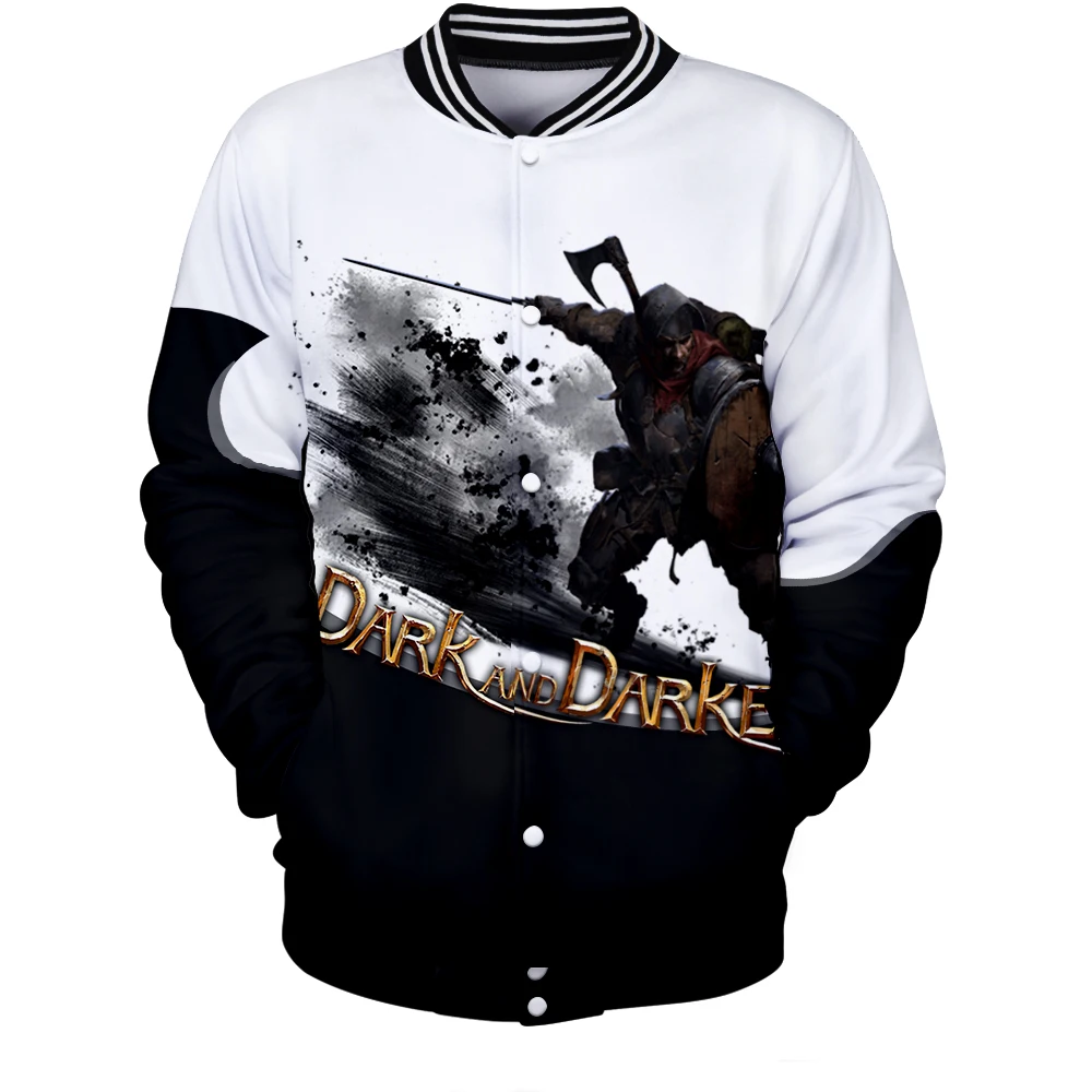 Dark and Darker Baseball Jackets Women/Men 3D Prints Fashion Streetwear Jacket